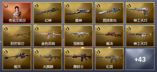 穿越火线（CF）1传说角色 1传说武器 1王者武器 1炫金武器 78V武器 3V角色 34皮肤 可排位 大师