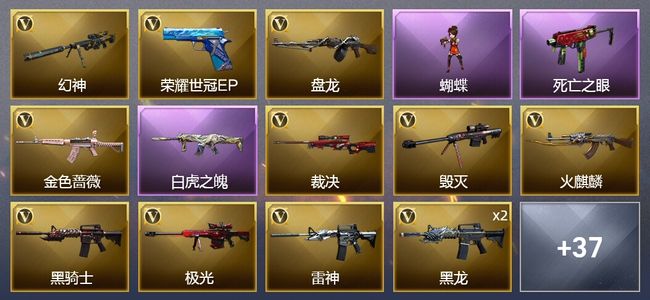 穿越火线（CF）4王者武器 4炫金武器 48V武器 19皮肤 可排位 枪王