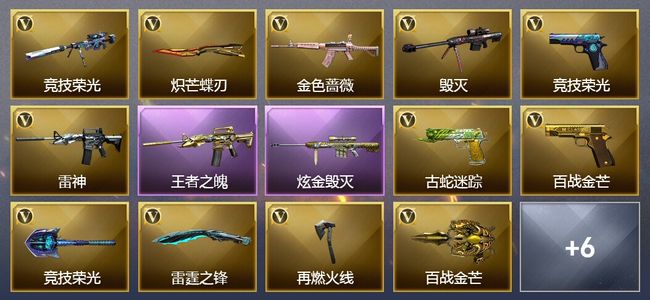 穿越火线（CF）1王者武器 1炫金武器 22V武器 5皮肤 可排位 传奇