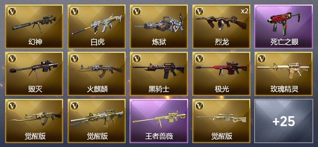 穿越火线（CF）1王者武器 1炫金武器 55V武器 1V角色 7皮肤 可排位 新锐