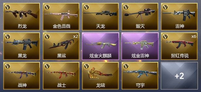 穿越火线（CF）2炫金武器 18V武器 10皮肤 可排位 大师