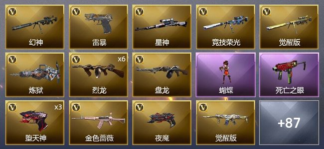穿越火线（CF）2王者武器 2炫金武器 139V武器 4V角色 25皮肤 可排位 新锐