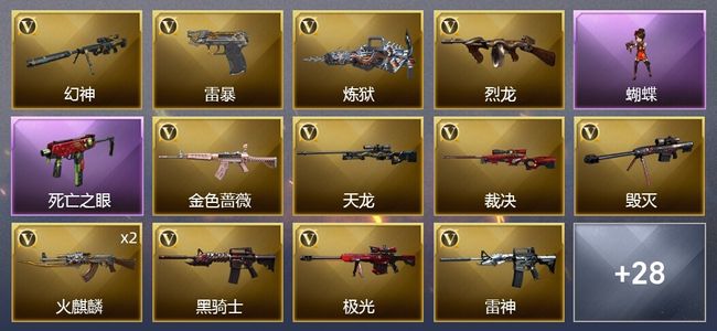 穿越火线（CF）53V武器 2V角色 17皮肤 可排位 传奇