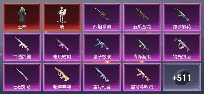 和平精英【苹果版】5载具 26升级枪 15粉装 18尾迹 274套装 154482热力 20印记