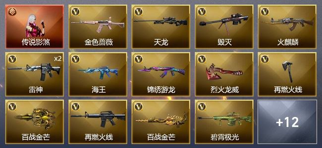 穿越火线（CF）1传说角色 19V武器 2V角色 6皮肤 可排位 新锐