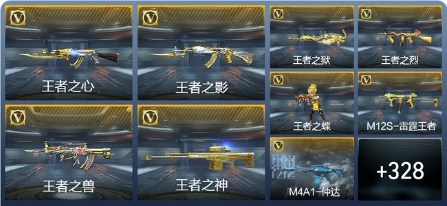 穿越火线：枪战王者V8 29王者武器 337英雄武器 10英雄角色 696万化 枪皇S