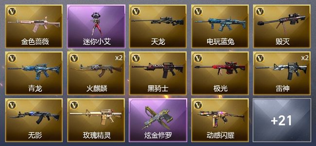 穿越火线（CF）1炫金武器 32V武器 17皮肤 可排位 默认标题