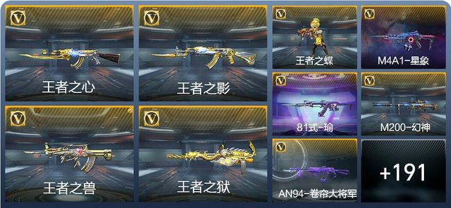 穿越火线：枪战王者17王者武器 200英雄武器 10英雄角色 358万化 枪皇S