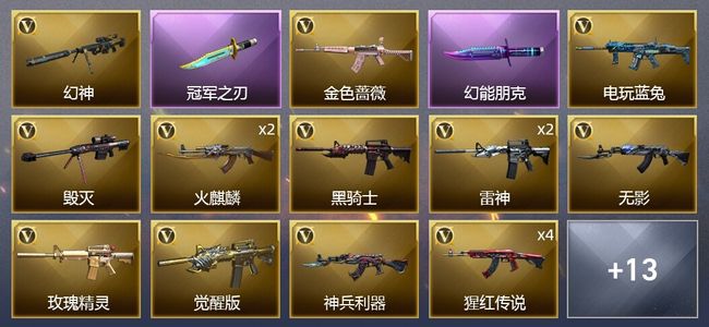 穿越火线（CF）27V武器 19皮肤 可排位 大师