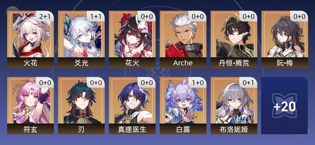 崩坏：星穹铁道29黄 15角色黄 14光锥黄 11五星角色 6五星光锥 70级 男主