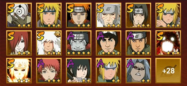 火影忍者V10 11S忍 34A忍 150忍 1563S碎片 17通灵 700W战力 前1000名 上忍