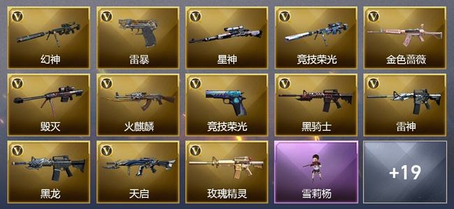 穿越火线（CF）1炫金武器 36V武器 3V角色 13皮肤 可排位 专家