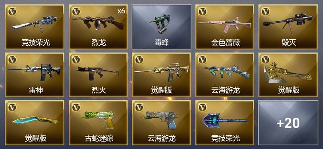 穿越火线（CF）30V武器 4皮肤 可排位 枪王