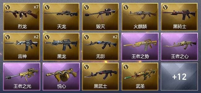 穿越火线（CF）4王者武器 29V武器 4V角色 13皮肤 可排位 新锐