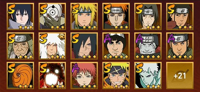 火影忍者V9 13S忍 25A忍 133忍 1797S碎片 18通灵 700W战力 前1000名 上忍