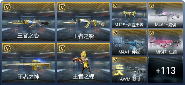 穿越火线：枪战王者24王者武器 344英雄武器 12英雄角色 822万化 枪神