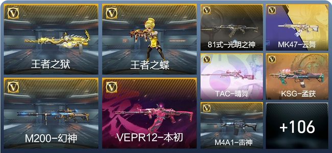 穿越火线：枪战王者V6 4王者武器 131英雄武器 3英雄角色 281万化 枪皇