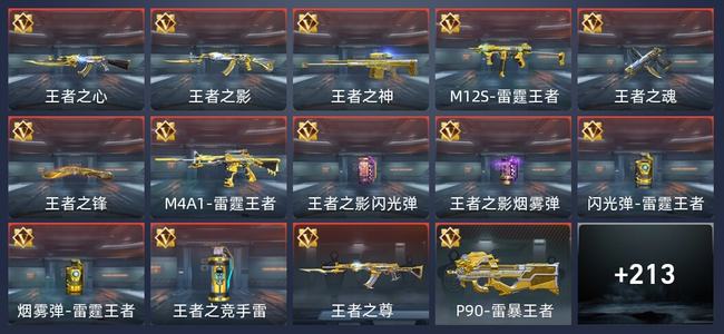 穿越火线：枪战王者15王者 217英雄武器 10英雄角色 341万化 专家S
