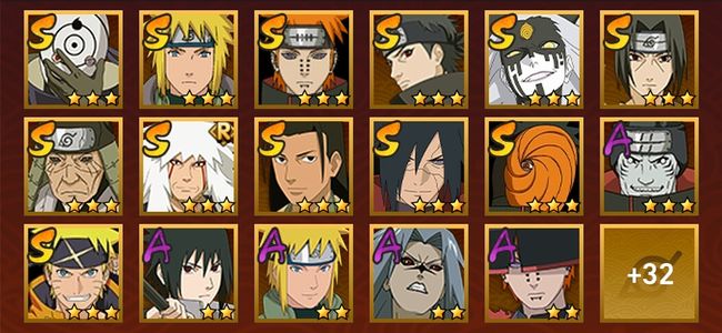 火影忍者V13 12S忍 38A忍 146忍 1574S碎片 16通灵 500W战力 上忍