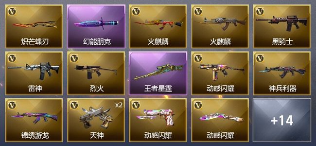 穿越火线（CF）1王者武器 23V武器 7皮肤 可排位 传奇
