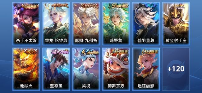 王者荣耀V6 1典藏 6传说 16史诗 131皮肤 121英雄 最强王者