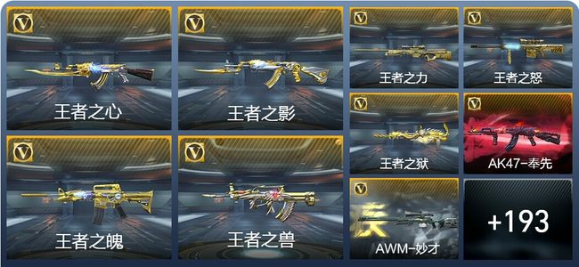 穿越火线：枪战王者V8 19王者武器 216英雄武器 5英雄角色 475万化 大师