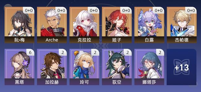 崩坏：星穹铁道12黄 6角色黄 6光锥黄 6五星角色 6五星光锥 70级 女主