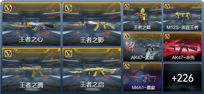 穿越火线：枪战王者V8 30王者武器 272英雄武器 7英雄角色 561万化 枪神