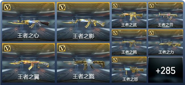 穿越火线：枪战王者V9 44王者武器 294英雄武器 12英雄角色 527万化 枪皇