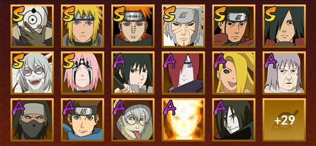 火影忍者V8 8S忍 20A忍 132忍 1S碎片 16通灵 600W战力 见习