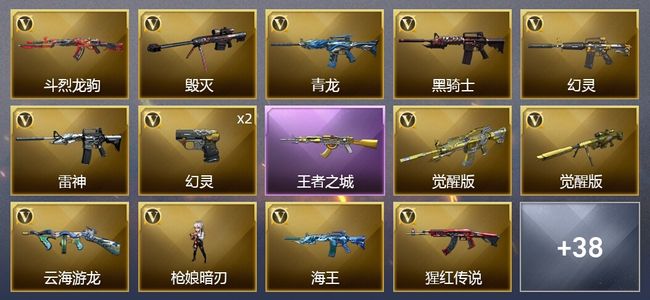 穿越火线（CF）2王者武器 59V武器 2V角色 9皮肤 可排位 传奇