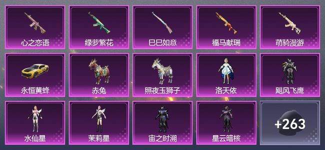 和平精英4载具 5升级枪 7粉装 240枪皮 177套装 73720热力 0印记