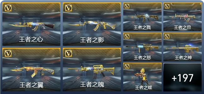 穿越火线：枪战王者V9 30王者武器 214英雄武器 13英雄角色 105万化 枪圣S