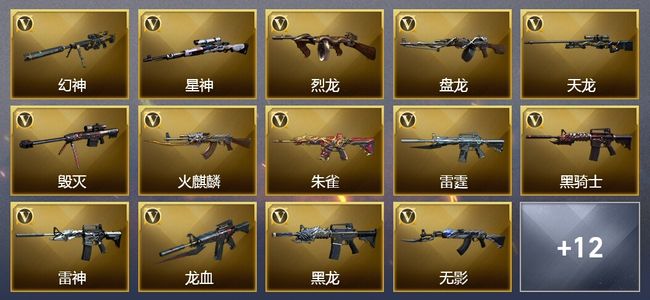 穿越火线（CF）3王者武器 3炫金武器 95V武器 2V角色 14皮肤 可排位