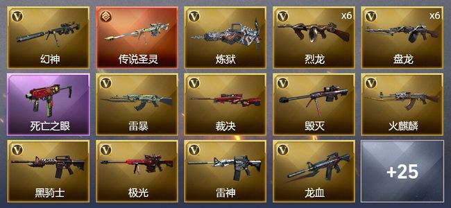 穿越火线（CF）1传说武器 4王者武器 2炫金武器 45V武器 2V角色 7皮肤 可排位 新锐