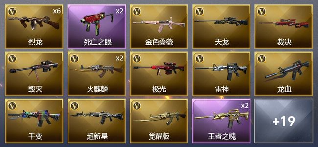 穿越火线（CF）2王者武器 3炫金武器 44V武器 2V角色 8皮肤 可排位 新锐