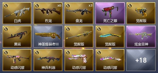 穿越火线（CF）2王者武器 1炫金武器 25V武器 3皮肤 可排位 枪王