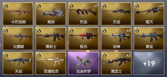 穿越火线（CF）1炫金武器 47V武器 1V角色 8皮肤 可排位 专家