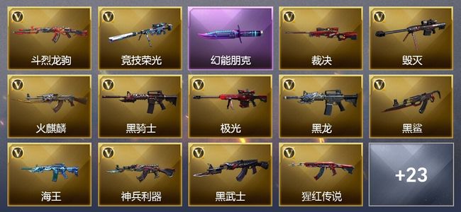 穿越火线（CF）34V武器 1V角色 10皮肤 可排位 传奇
