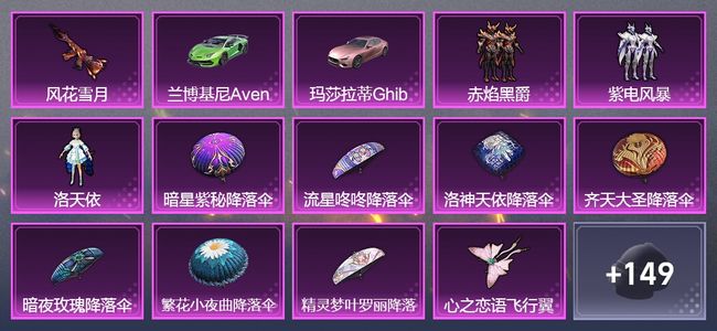 和平精英2载具 2升级枪 3粉装 1飞行器 81套装 38789热力 8印记