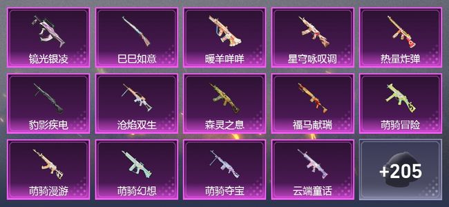 和平精英1载具 15升级枪 3粉装 3尾迹 207枪皮 158套装 56012热力 7印记