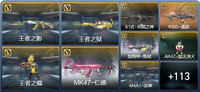 穿越火线：枪战王者V2 6王者武器 122英雄武器 2英雄角色 142万化 大师SS