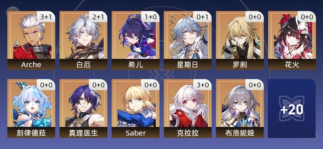 崩坏：星穹铁道25黄 21角色黄 4光锥黄 12五星角色 4五星光锥 66级 女主