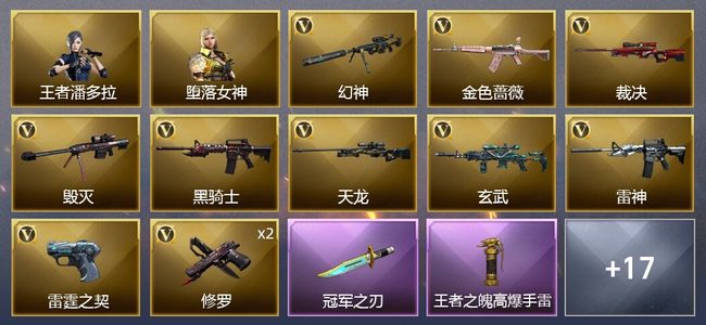 穿越火线（CF）6王者武器 21V武器 20皮肤 可排位 宗师