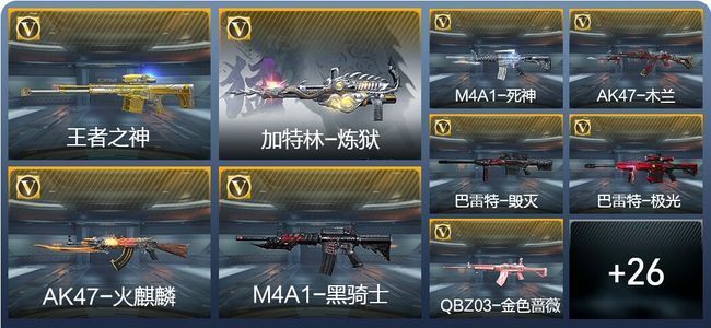 穿越火线：枪战王者V1 2王者武器 64英雄武器 新锐