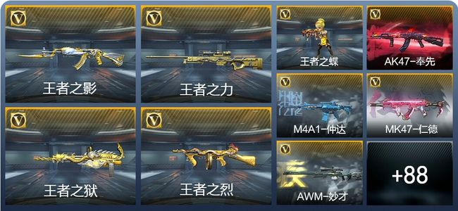 穿越火线：枪战王者V8 9王者武器 202英雄武器 新锐