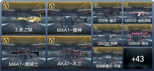 穿越火线：枪战王者V1 1王者武器 76英雄武器 新锐