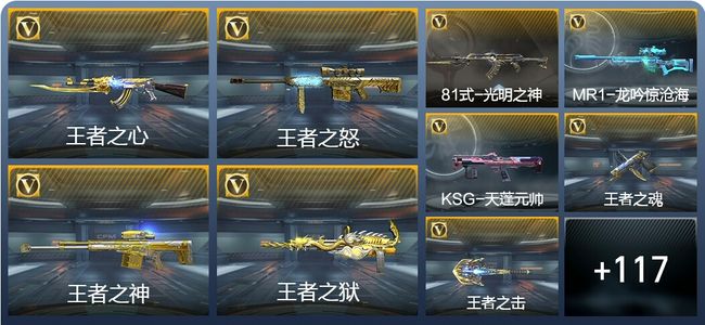 穿越火线:枪战王者V7 8王者武器 209英雄武器 新锐