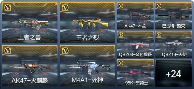 穿越火线：枪战王者V1 4王者武器 55英雄武器 新锐