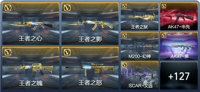 穿越火线：枪战王者V8 14王者武器 147英雄武器 6英雄角色 365万化 枪王SSS